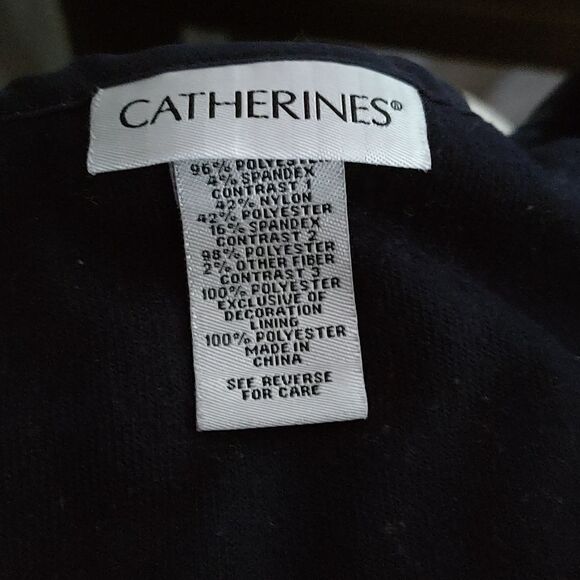 Catherines  navy blue multi texture tunic   Sz 4X - Picture 6 of 6